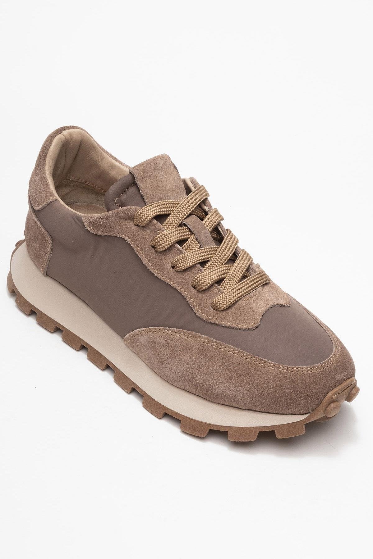Amanda - Taupe Genuine Leather Sneaker (Women) - Image 3