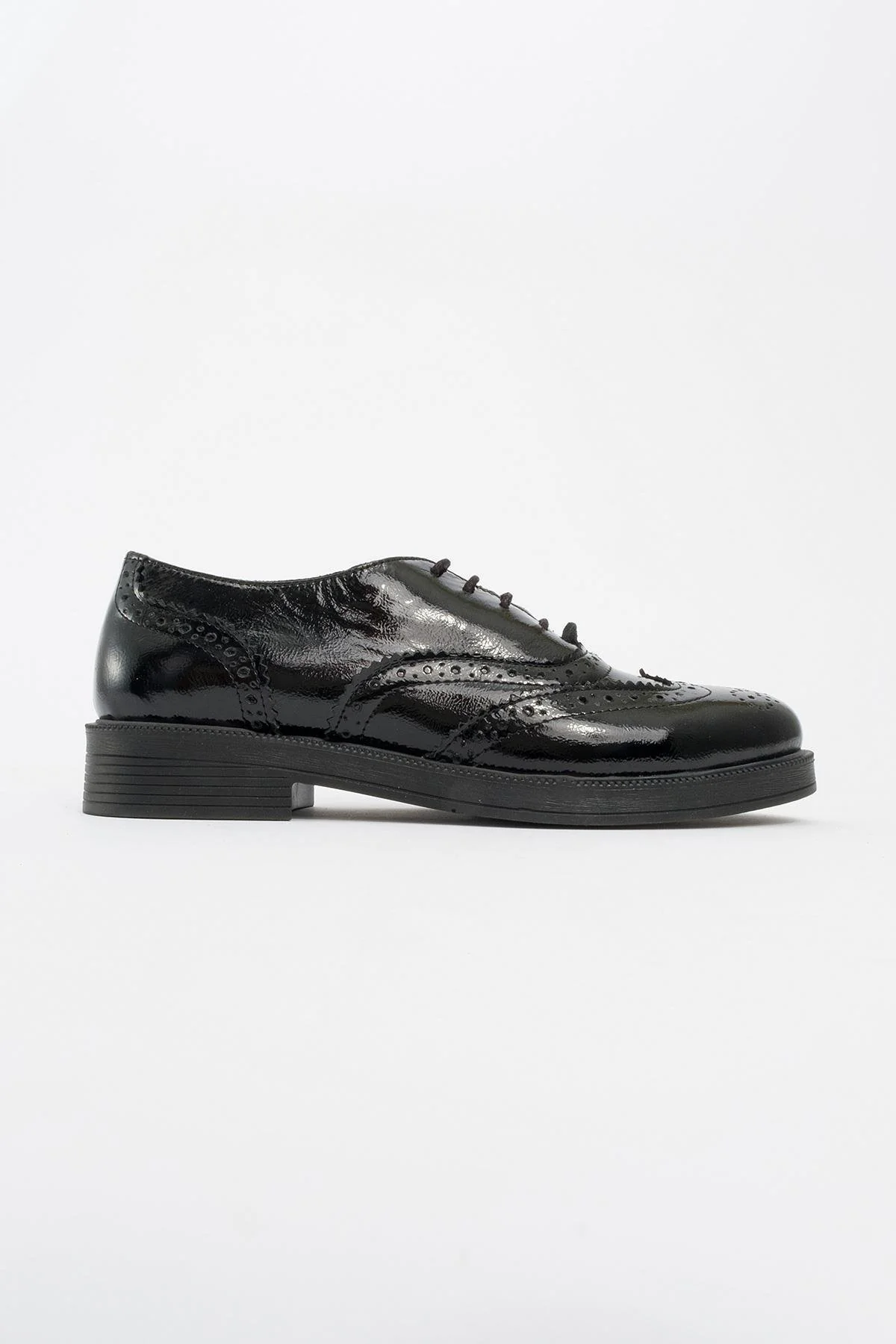 Avra - Black Patent Leather Oxford Shoes (Women) - Image 4