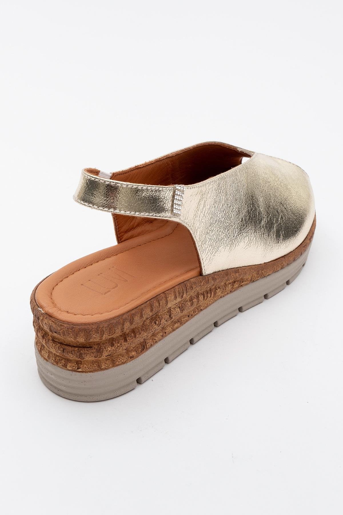 Blom - Gold Leather Platform Sandal (Women) - Image 4