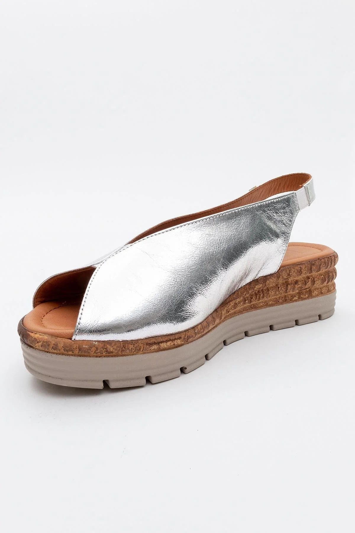 Blom - Silver Leather Platform Sandal (Women) - Image 3