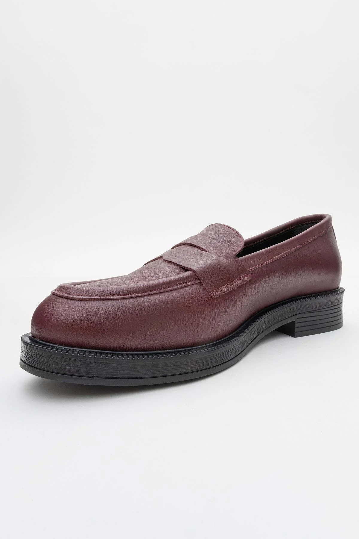 Bree - Burgundy Mate Platform Leather Loafers (Women) - Image 4
