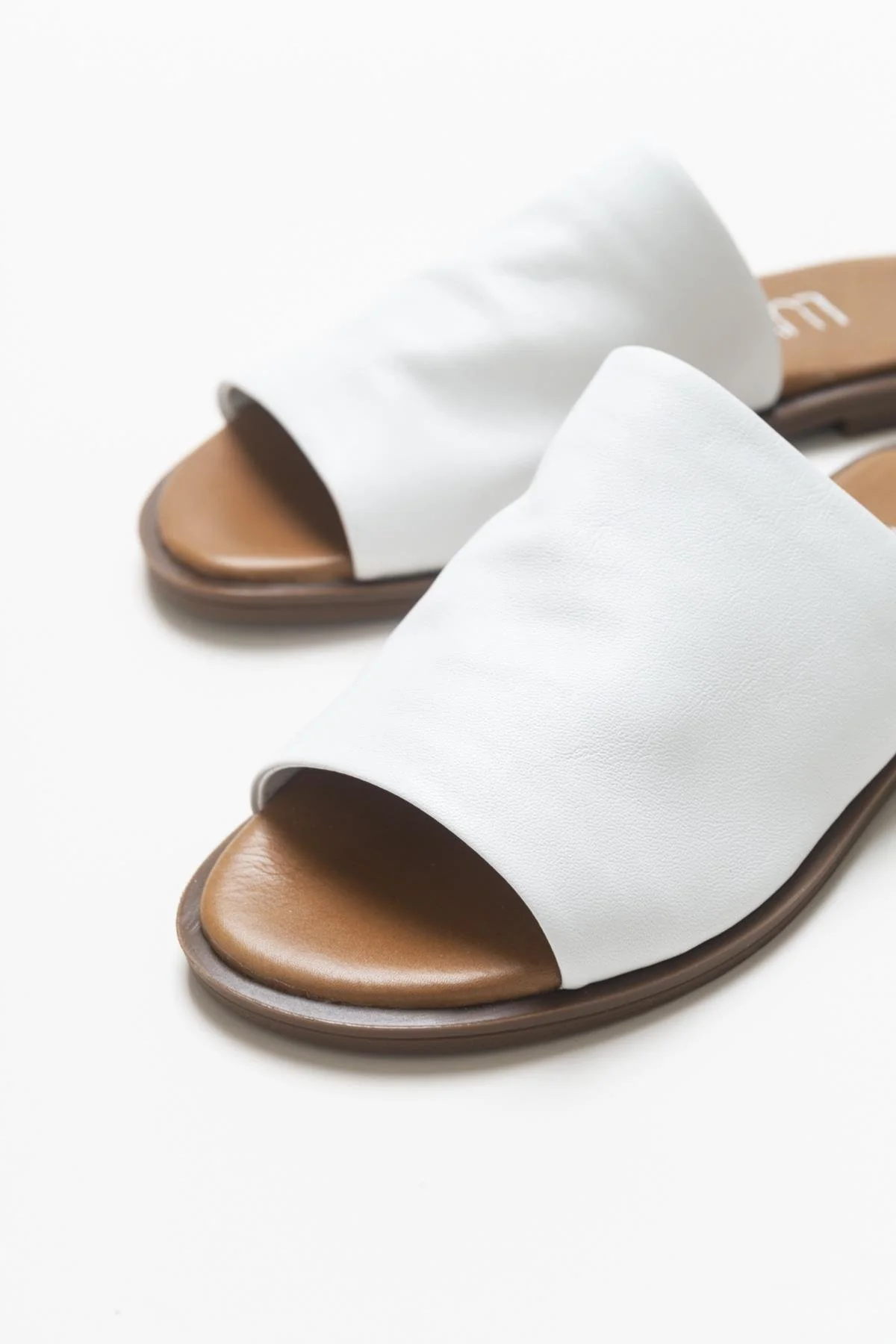 Clau - White Genuine Leather Slide (Women) - Image 4