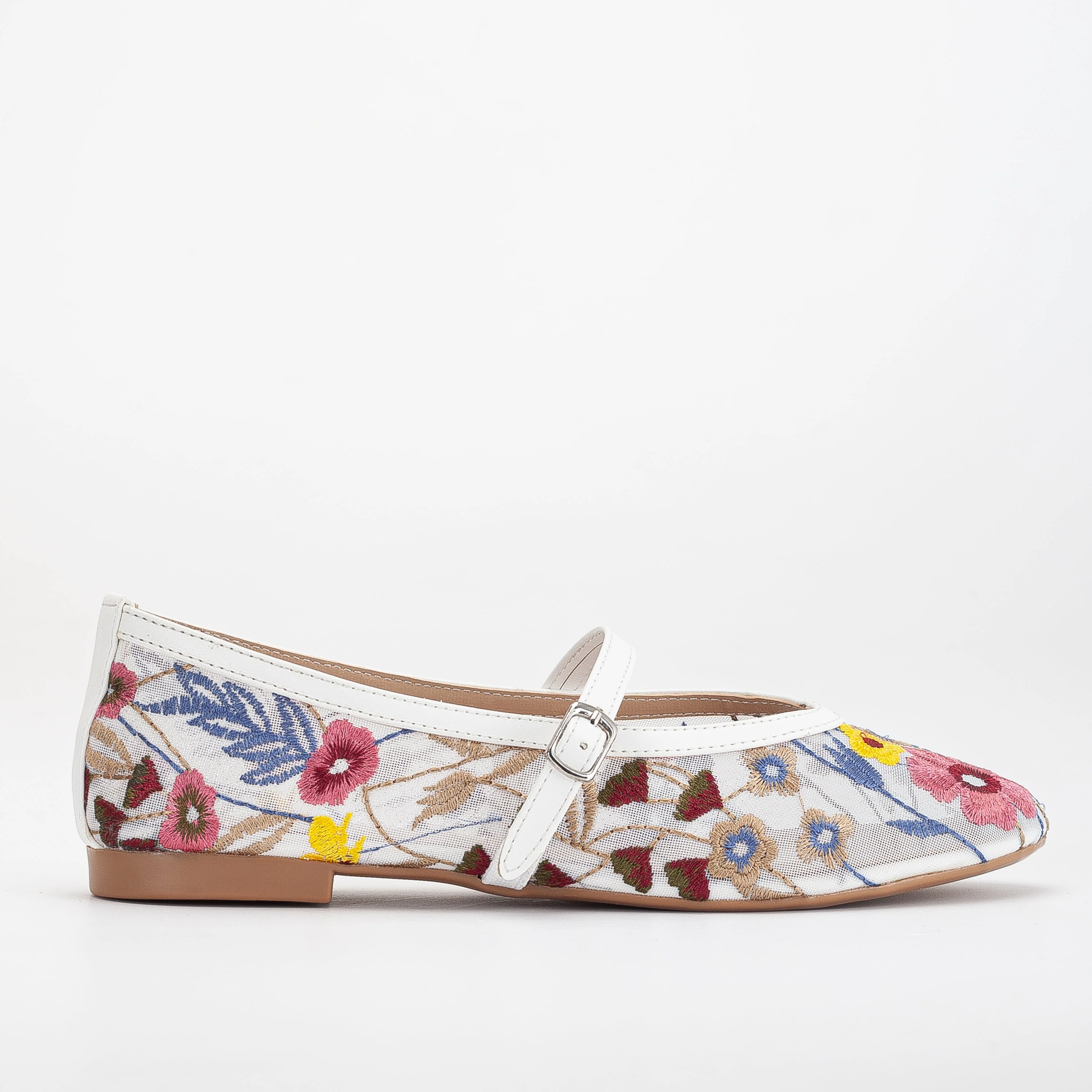 Fauna - White Mesh Mary Jane Flats - Image 5