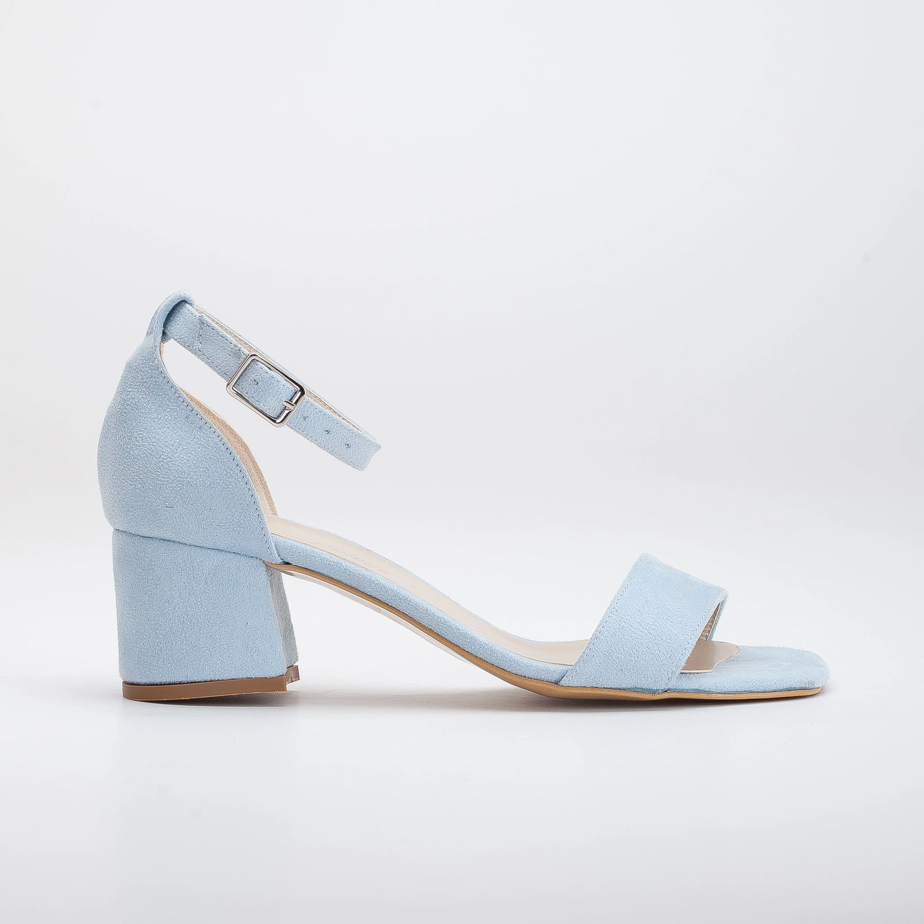 Illy - Blue Suede Sandals with Pearls - Image 8