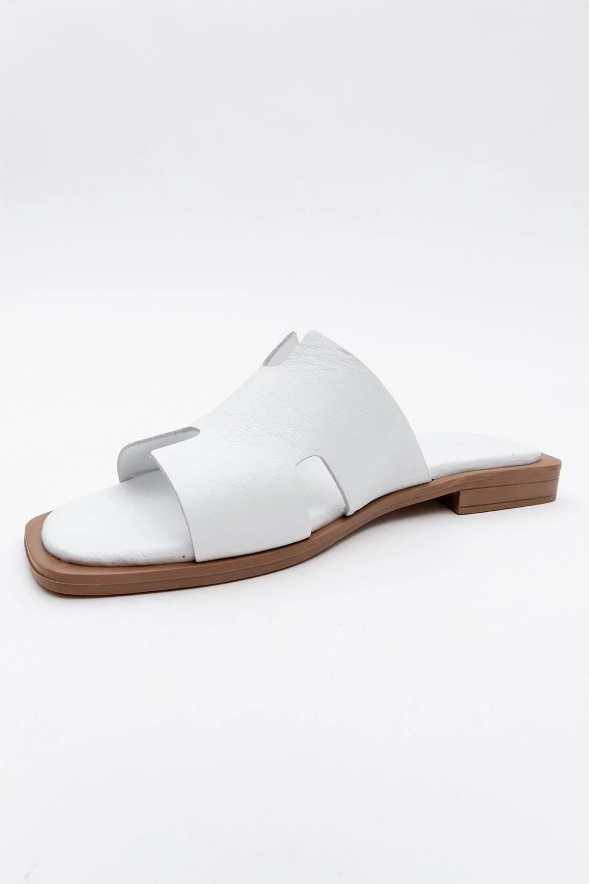 Jez - White Leather Slide Sandal (Women) - Image 3