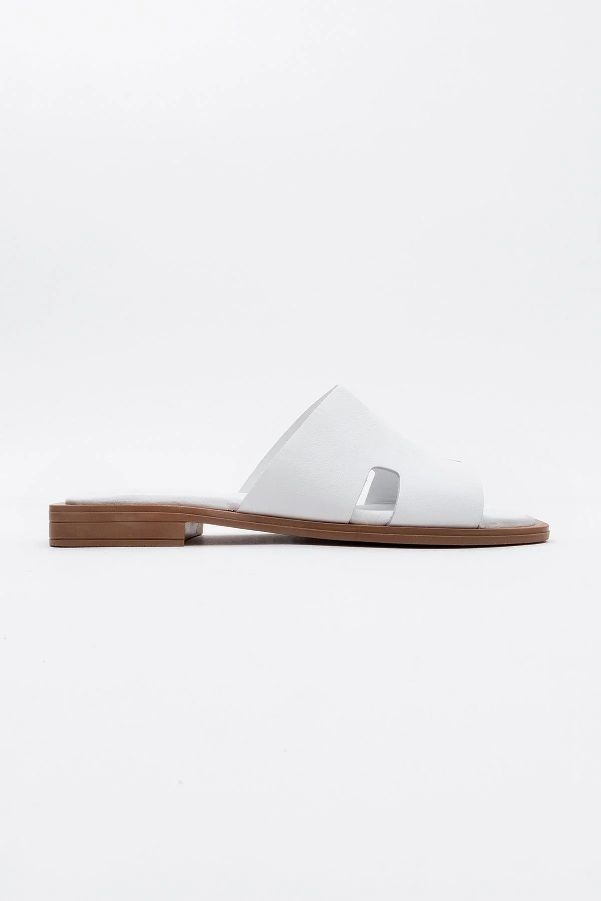Jez - White Leather Slide Sandal (Women) - Image 5