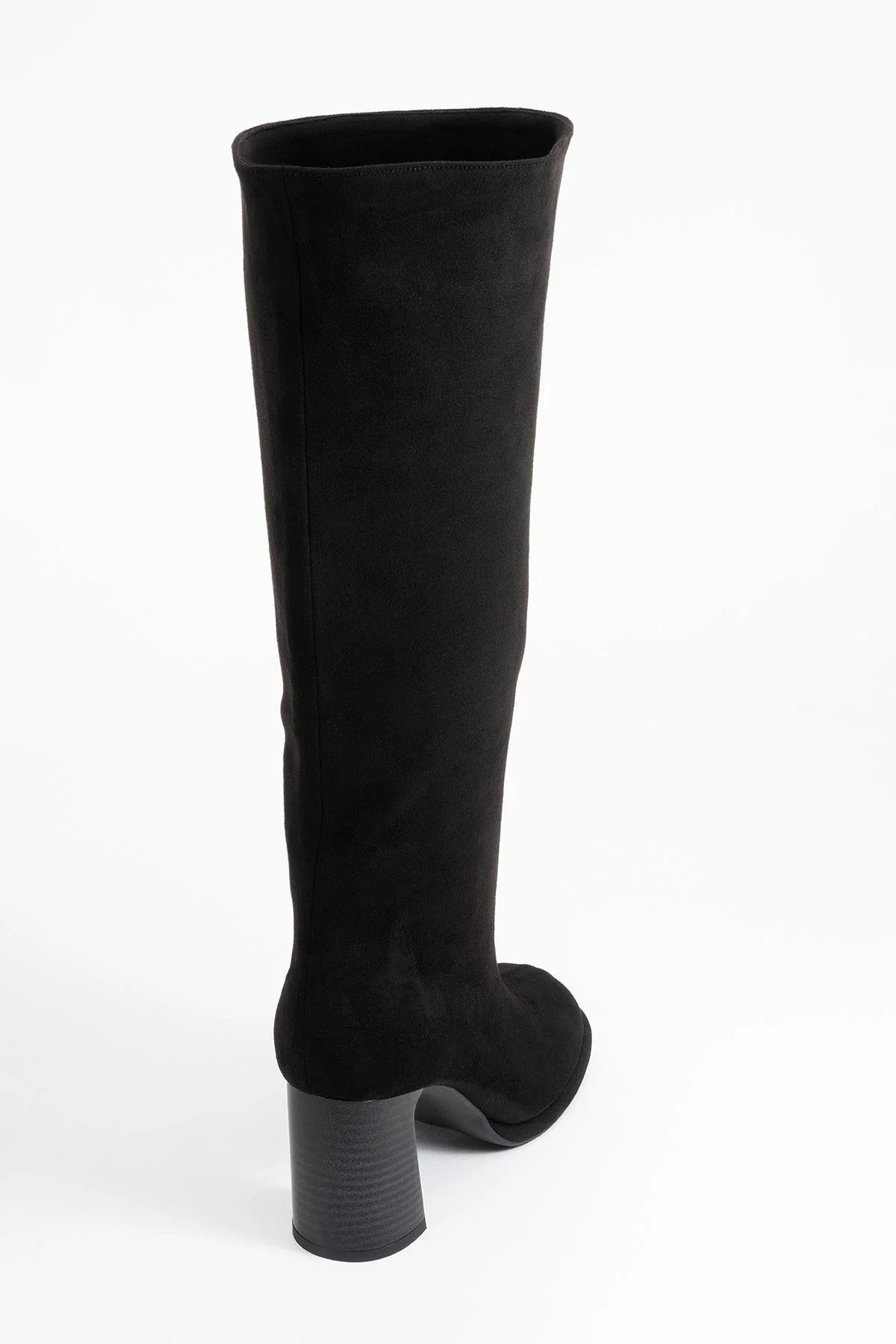 Josette - Black Block Heel Knee-High Boot (Women) - Image 5