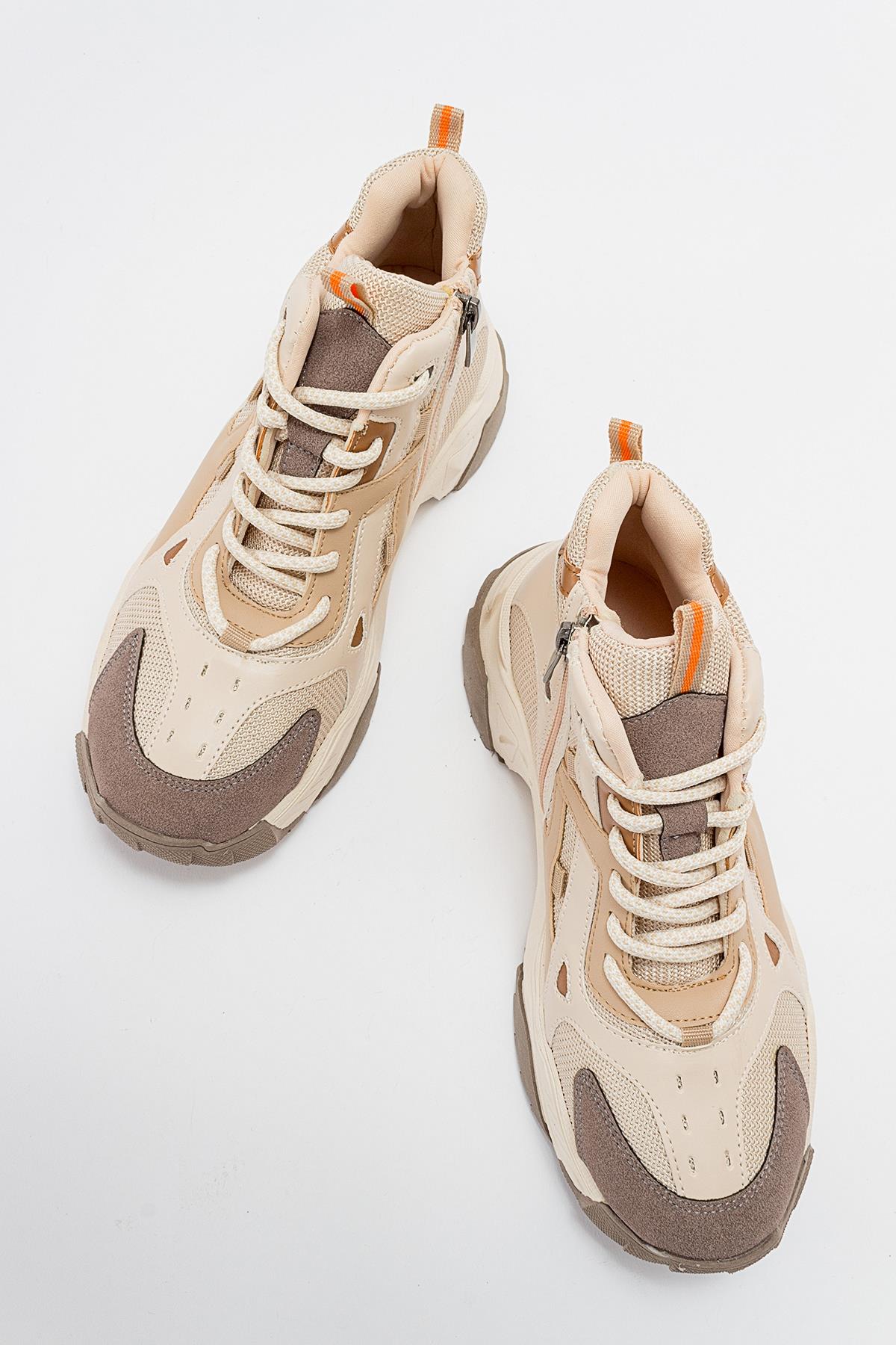 Lowel Beige-Brown Sneaker Boot (Women) - Image 3