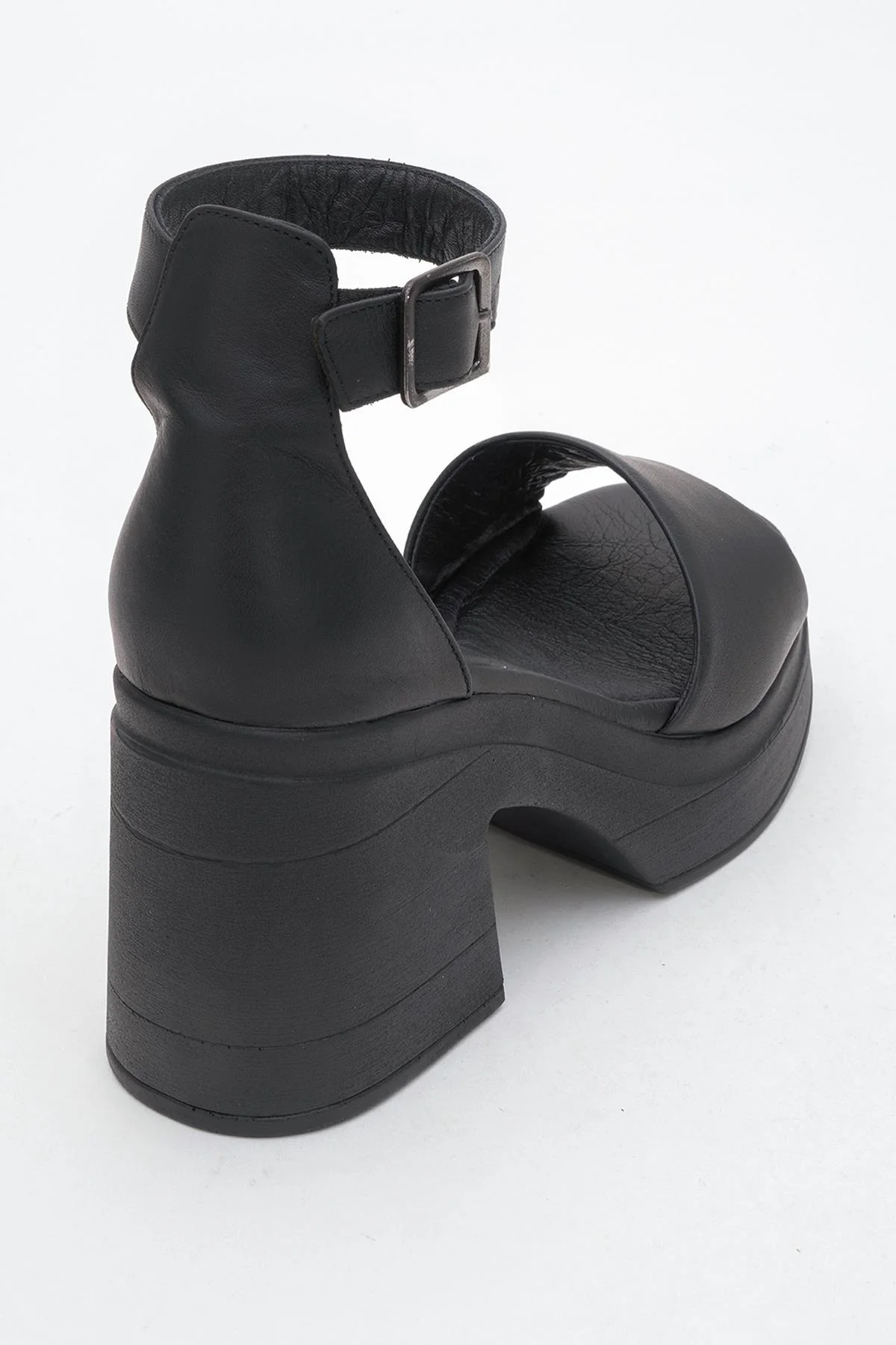 MARGOT Black Leather Platform Sandal (Women) - Image 5