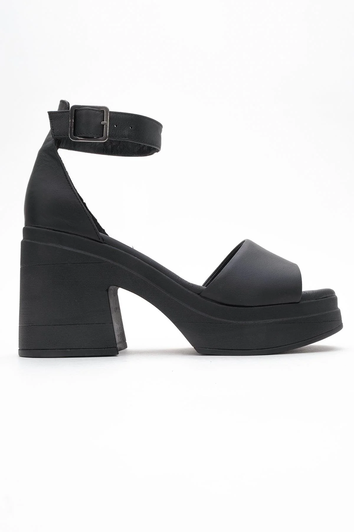 MARGOT Black Leather Platform Sandal (Women) - Image 6