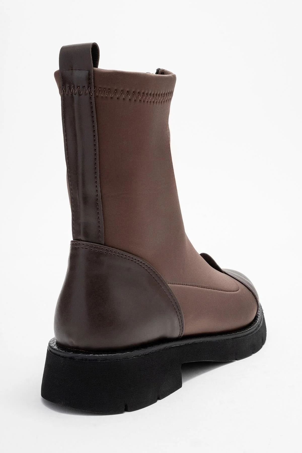 Martos - Brown Stretch Front-Zip Ankle Boot (Women) - Image 5
