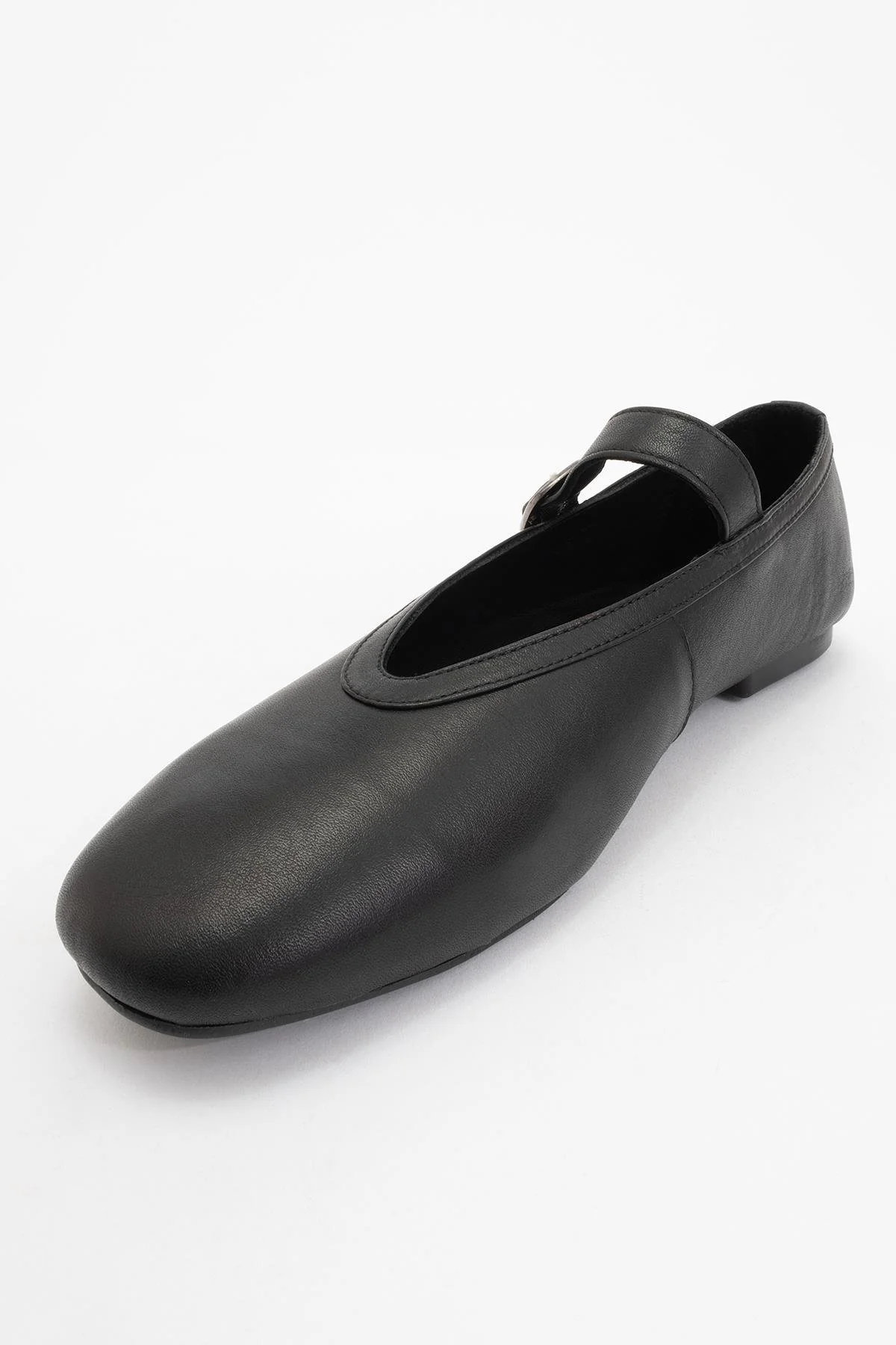 Matilda - Black Leather Mary Jane Flats - Image 3