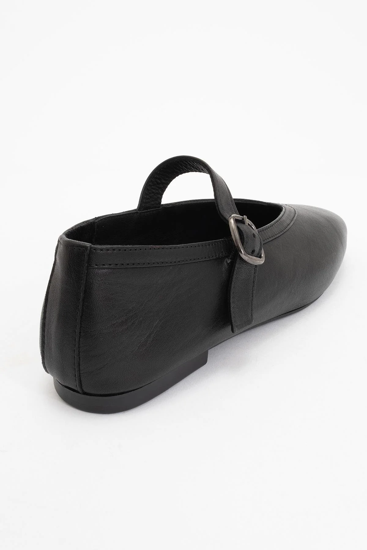 Matilda - Black Leather Mary Jane Flats - Image 4