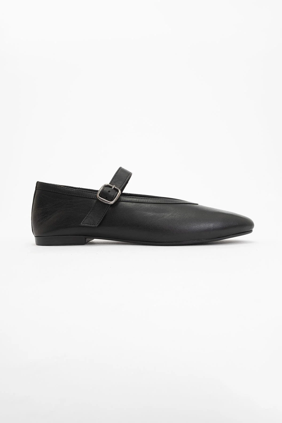 Matilda - Black Leather Mary Jane Flats - Image 5