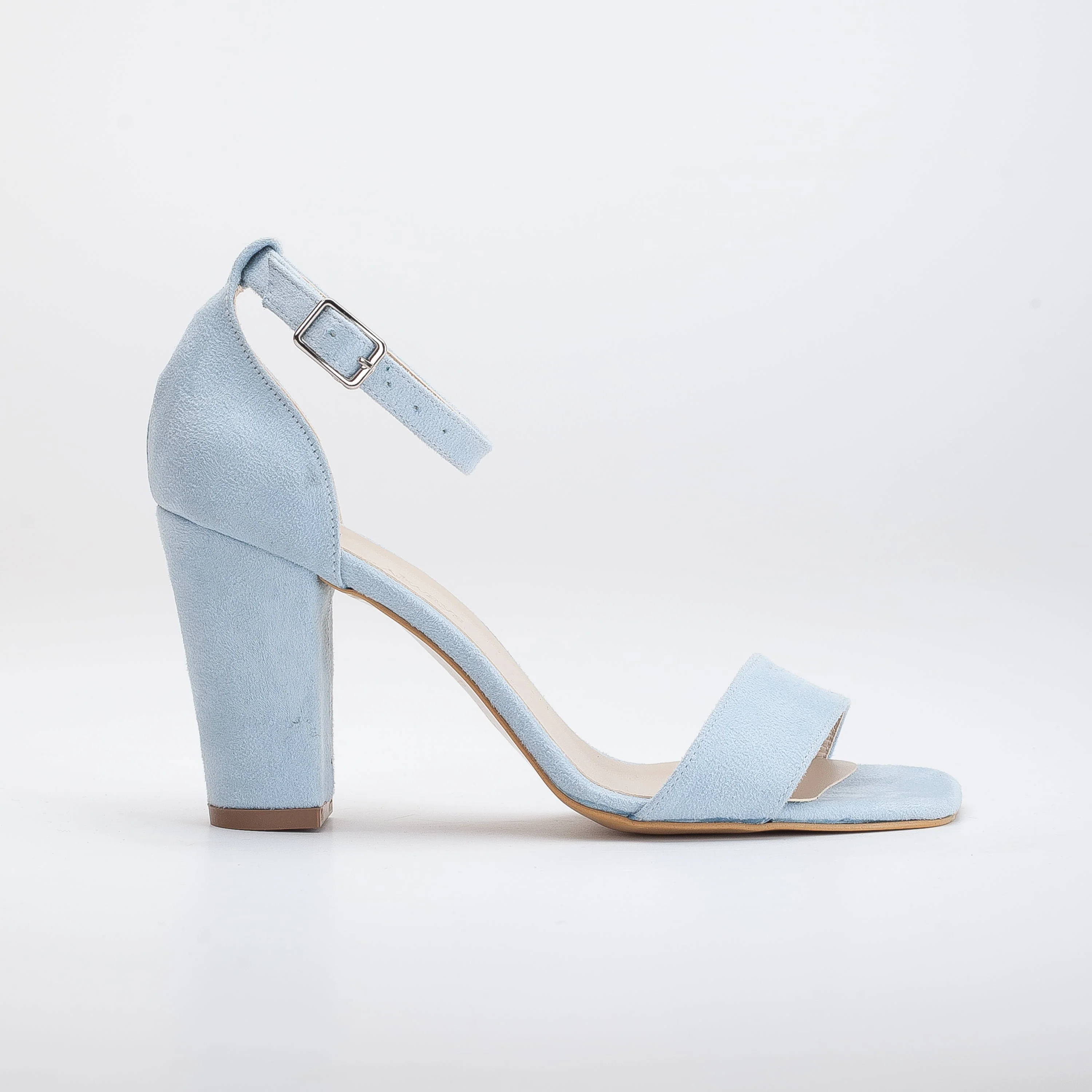 Melissa - Blue Suede Sandals with Pearls - Image 9
