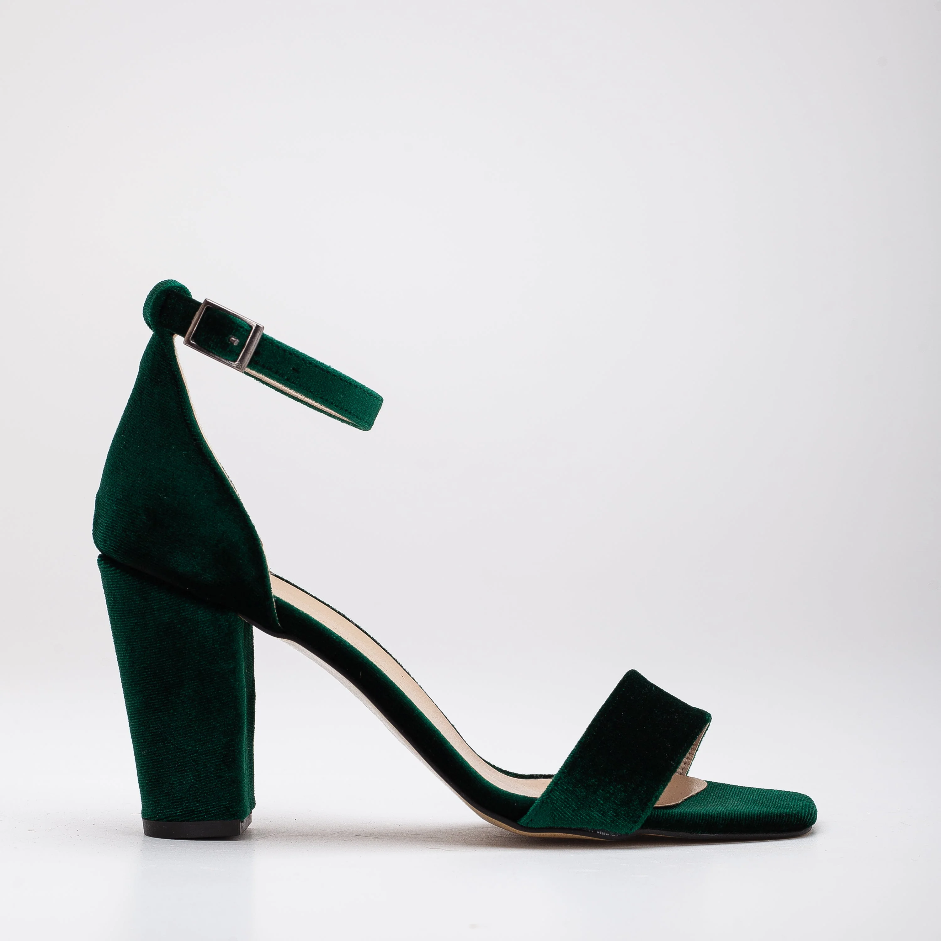 Melissa - Green Velvet Sandals with Pearls - Image 6