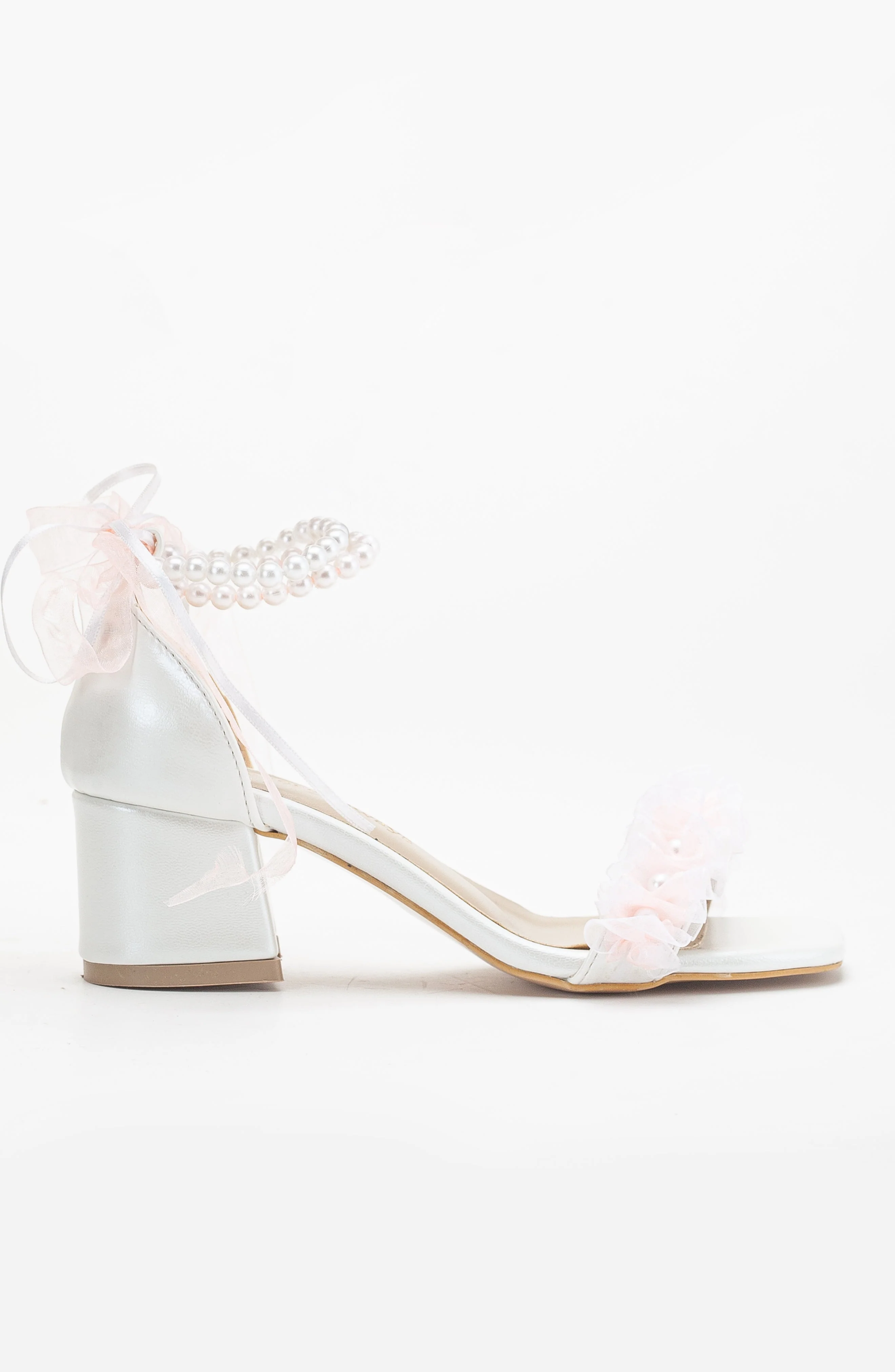 Moana - Lace Bridal Sandals with Pearls - Image 3