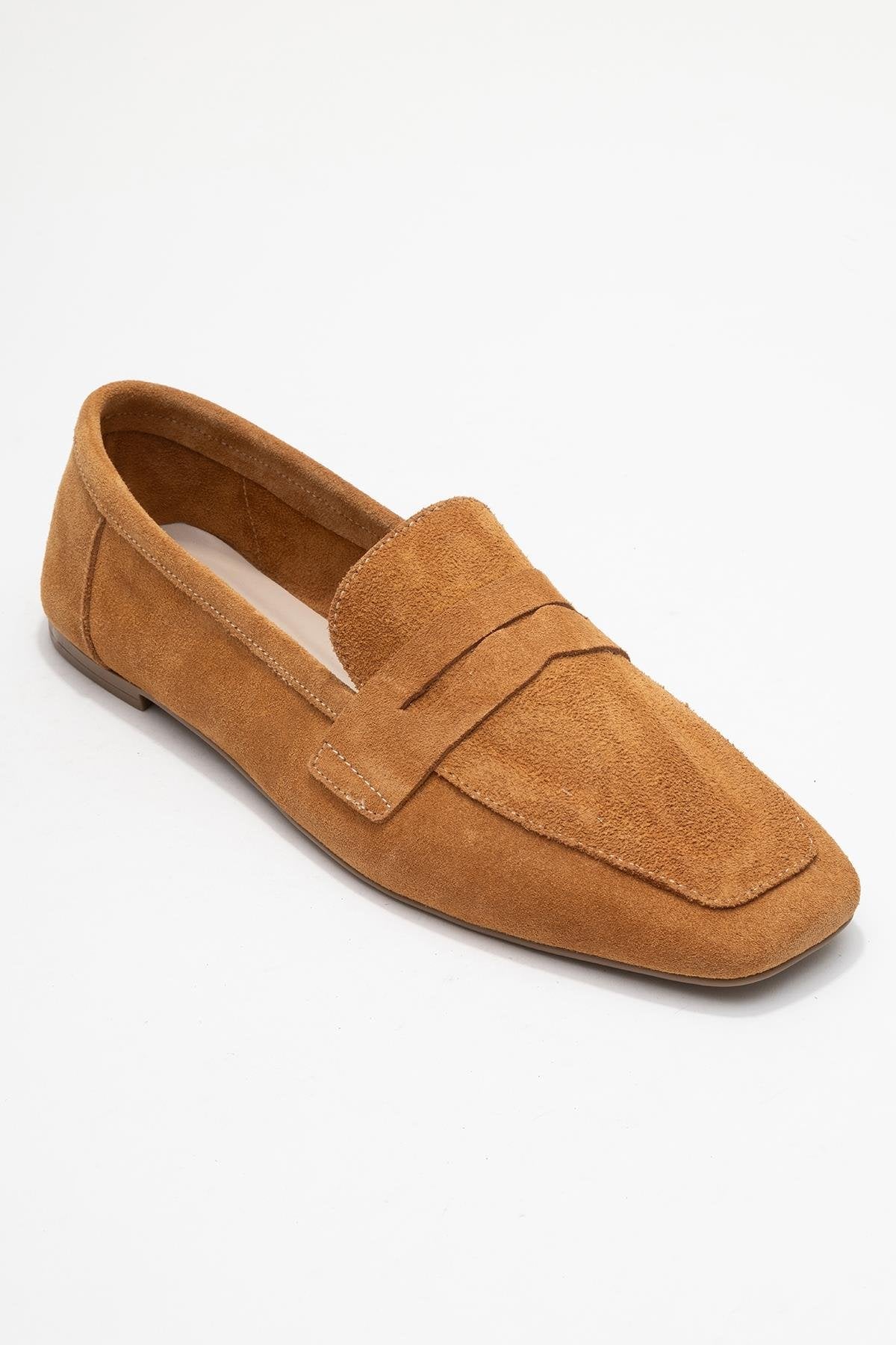 Morne - Cognac Suede Genuine Leather Loafer (Women) - Image 3