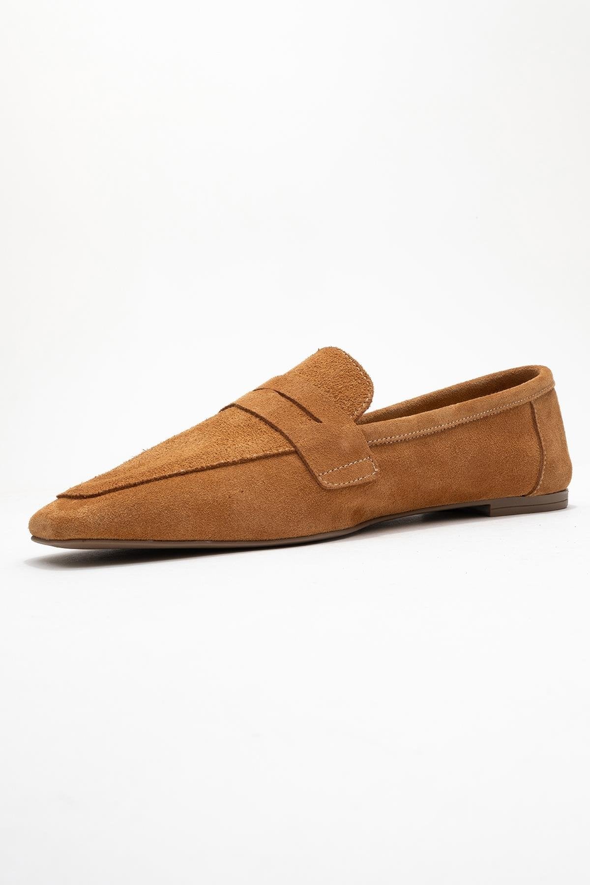 Morne - Cognac Suede Genuine Leather Loafer (Women) - Image 4