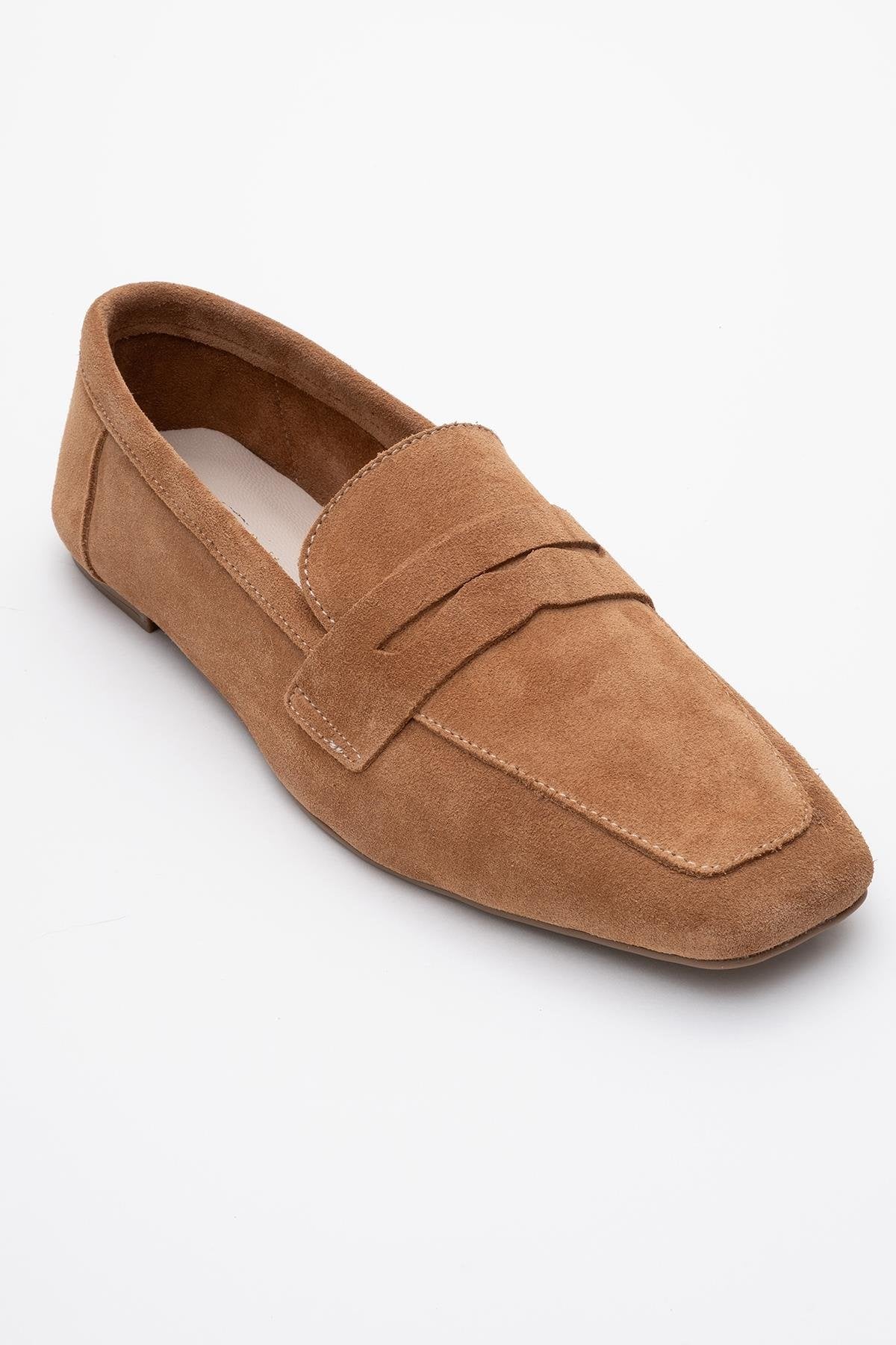 Morne - Mustard Suede Leather Loafers (Women) - Image 3
