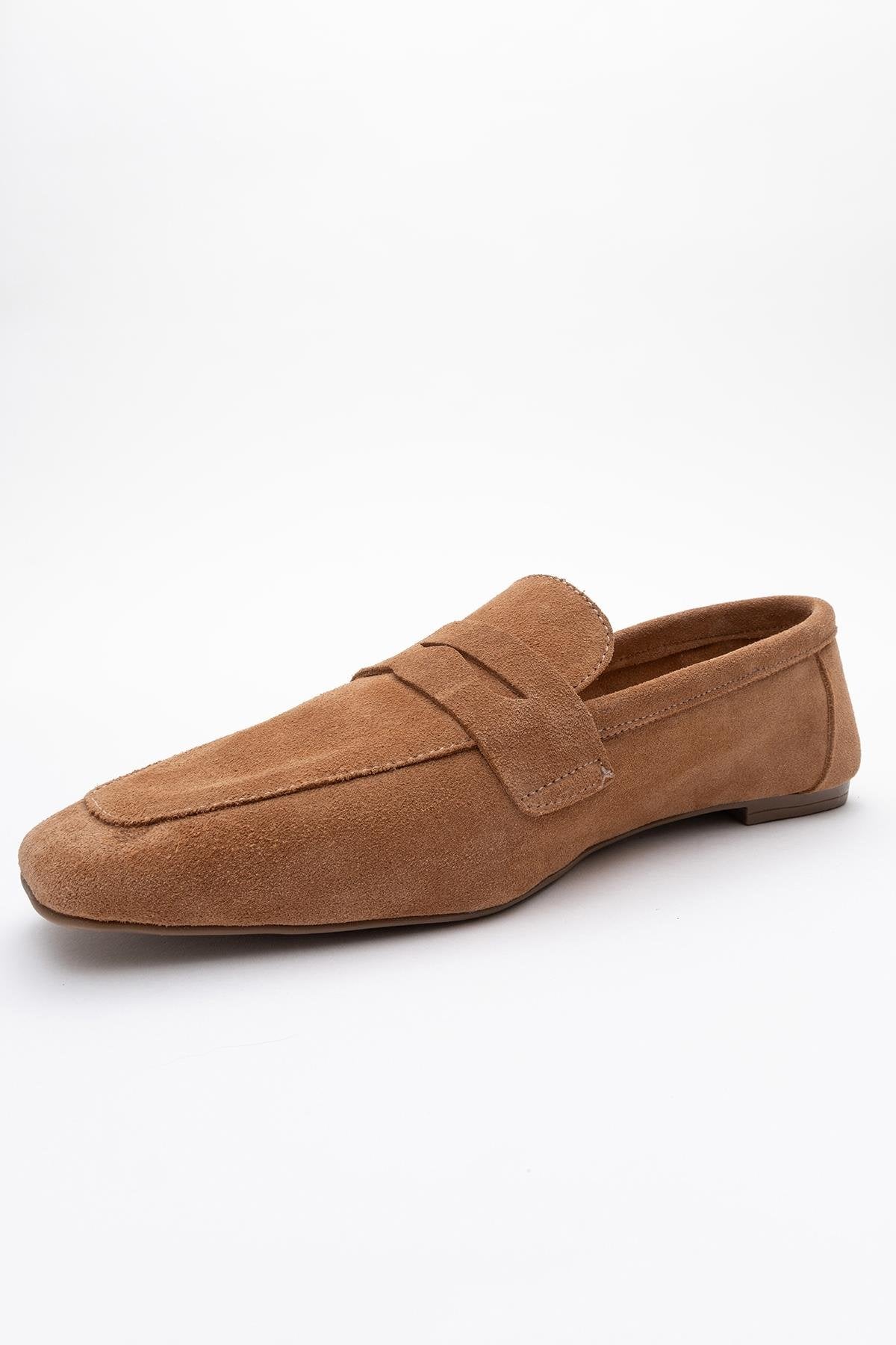 Morne - Mustard Suede Leather Loafers (Women) - Image 4