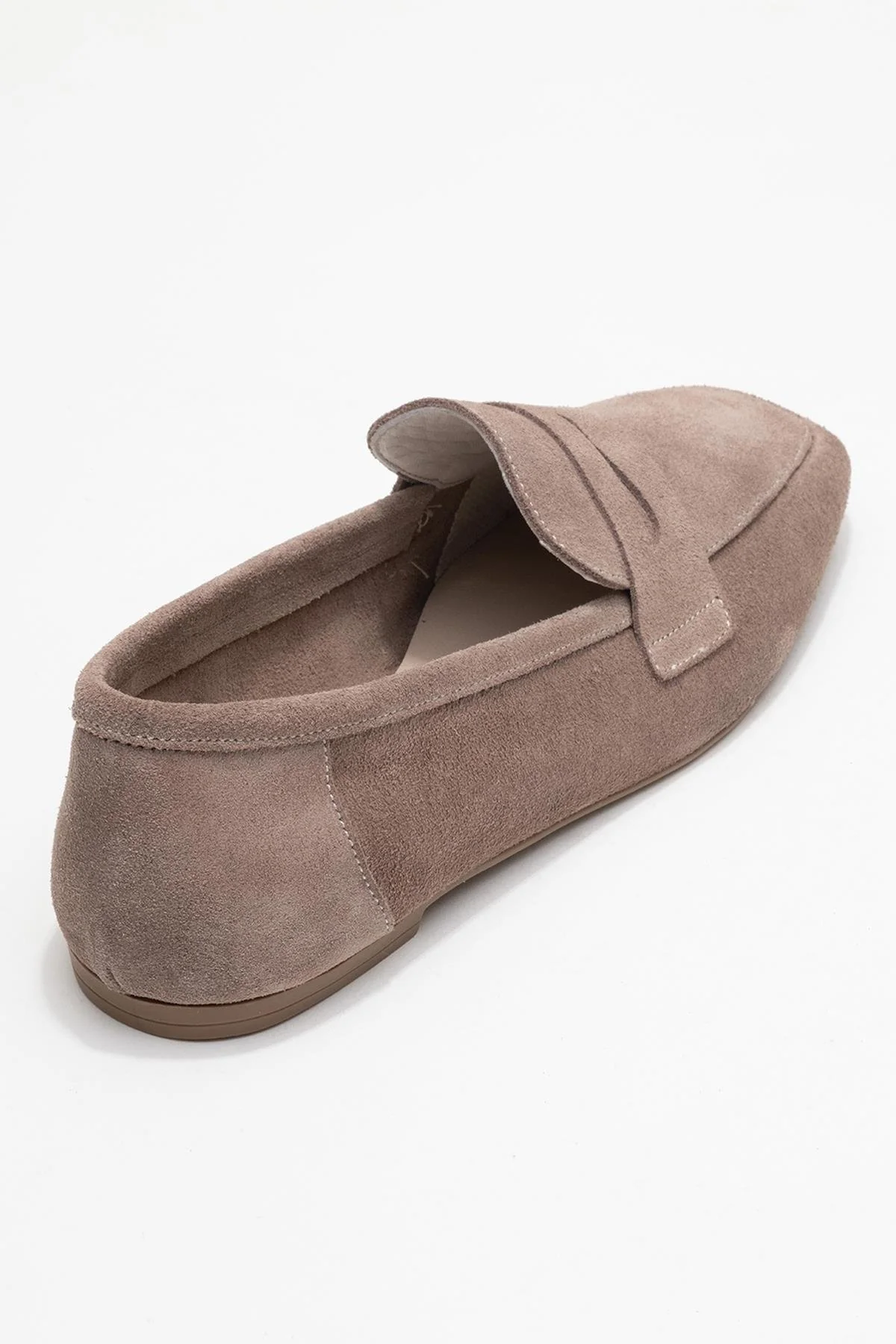 Morne - Taupe Suede Genuine Leather Loafer (Women) - Image 5