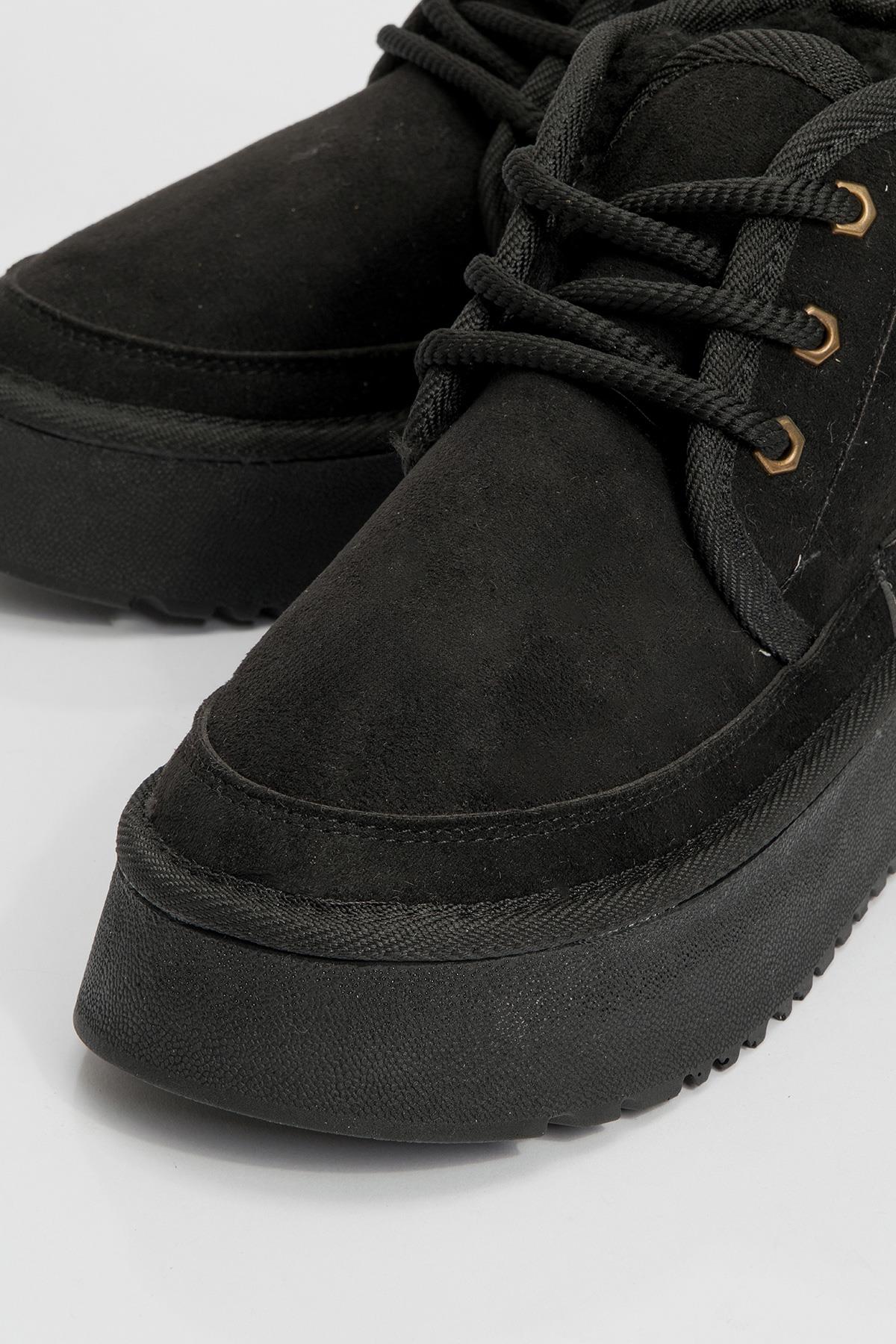 Ovela - Black Chunky Sole Lace-Up Sport Boot (Women) - Image 4