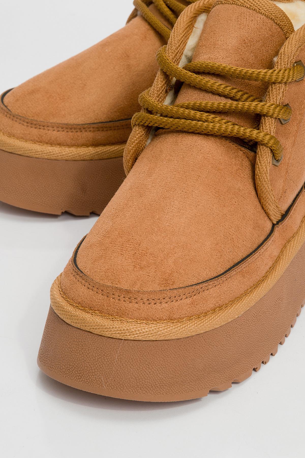 Ovela - Cognac Chunky Sole Lace-Up Sport Boot (Women) - Image 4