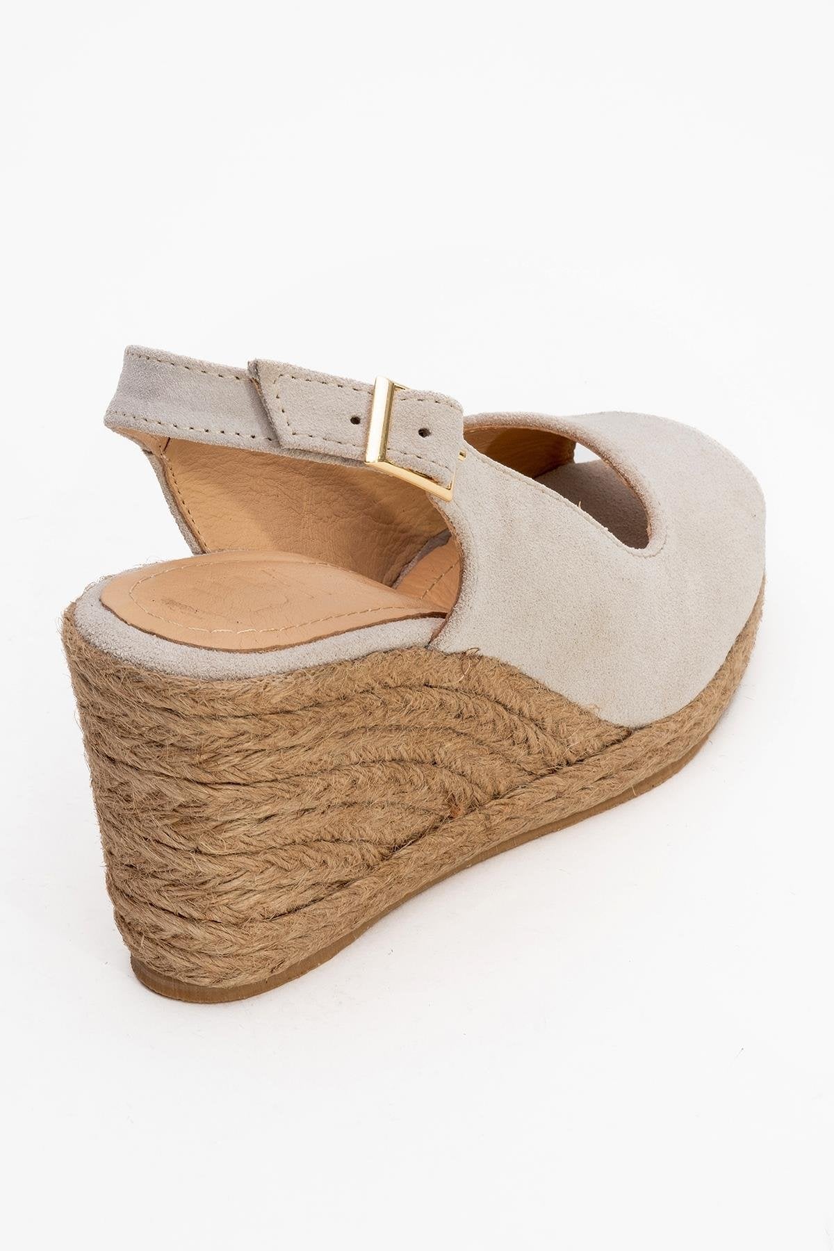 Ryan - Beige Suede Leather Espadrilles (Women) - Image 5