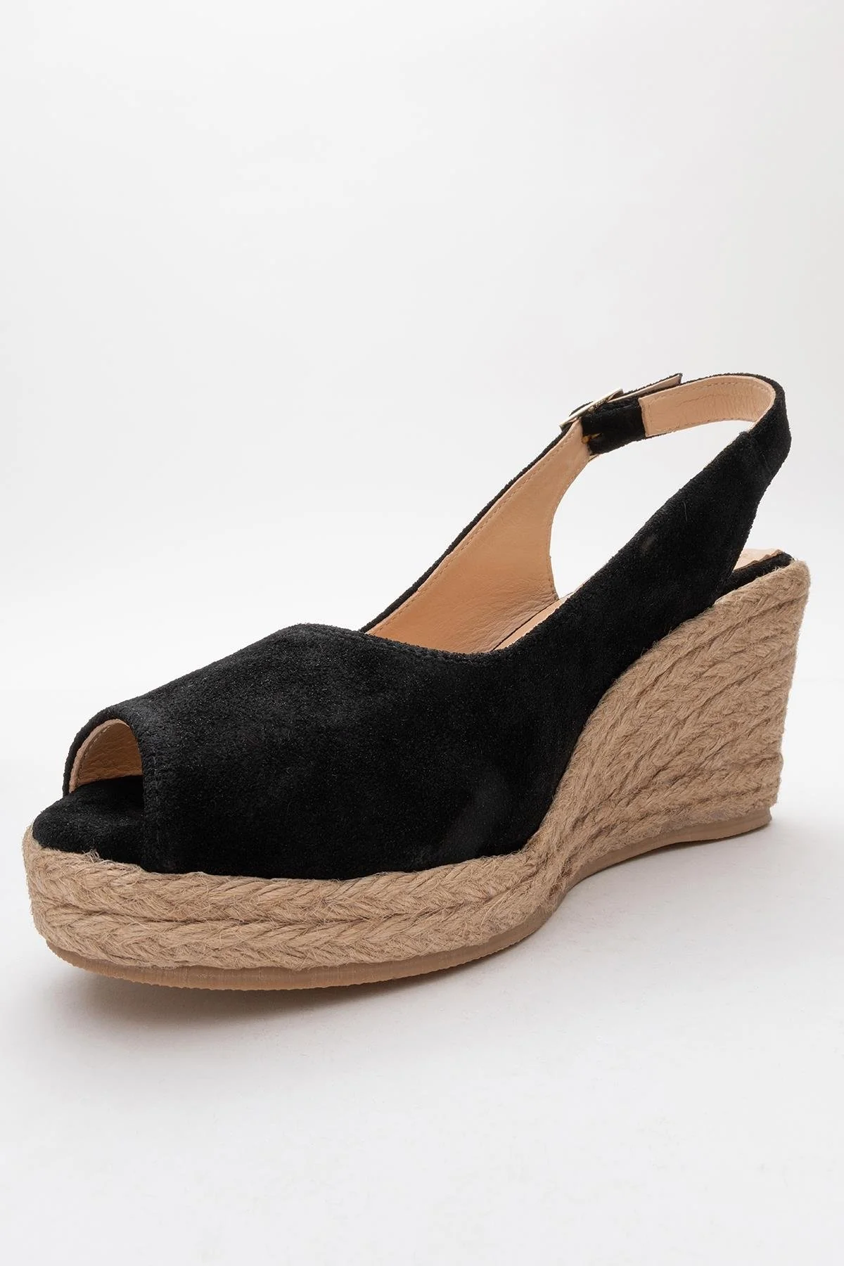 Ryan - Black Suede Leather Espadrilles (Women) - Image 4