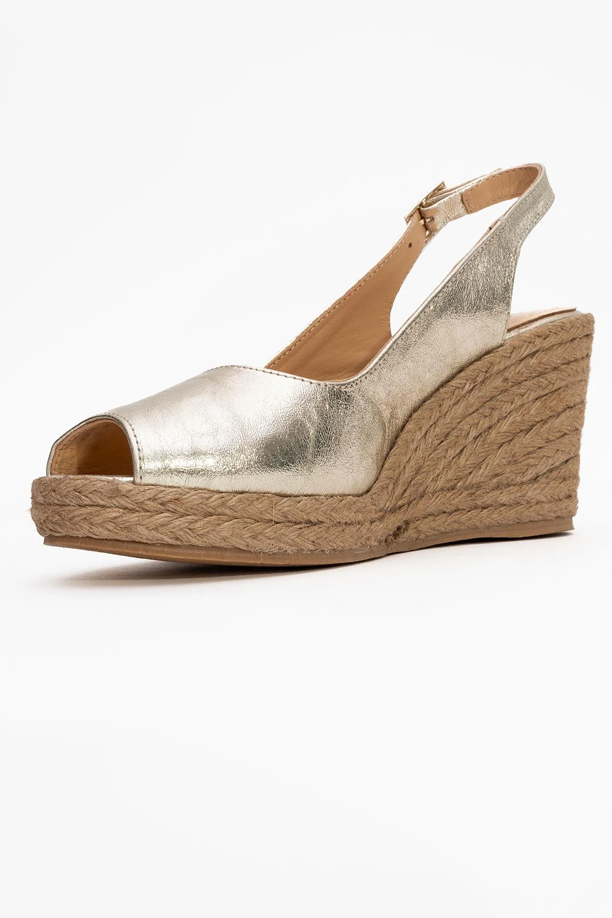Ryan - Gold Leather Espadrilles (Women) - Image 4