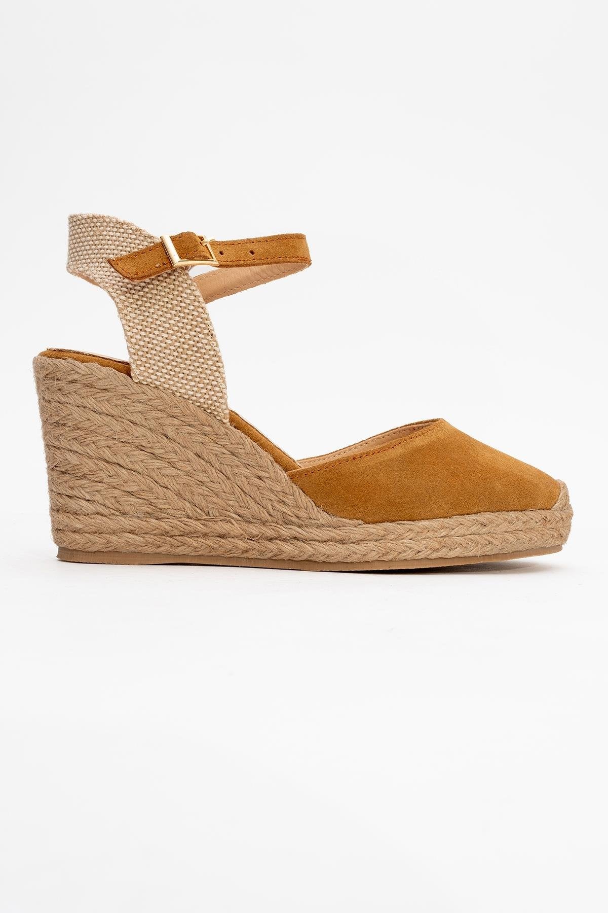 Sinta - Light Brown Suede Leather Platform Espadrille (Women) - Image 6