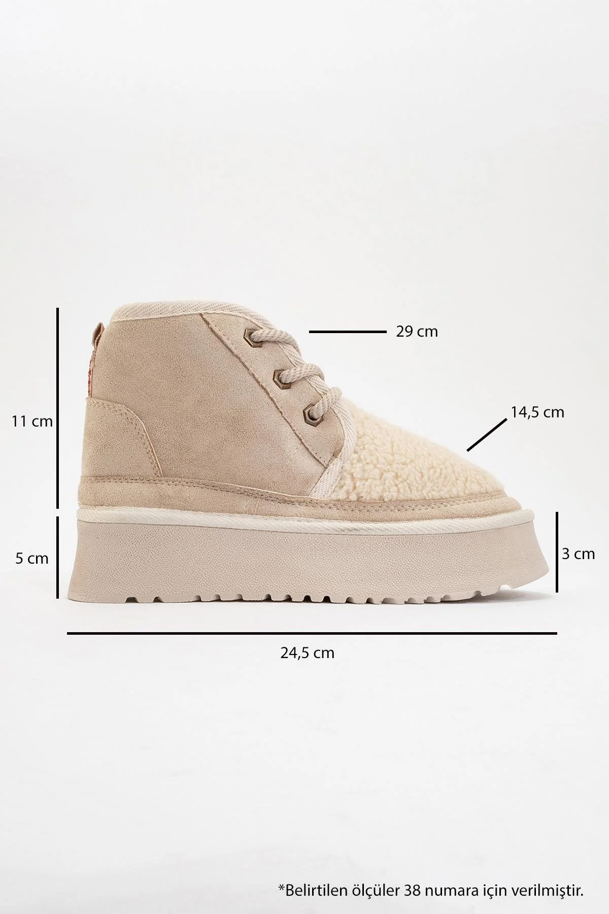 Tyson - Beige Lace-Up Platform Sport Boot (Women) - Image 4