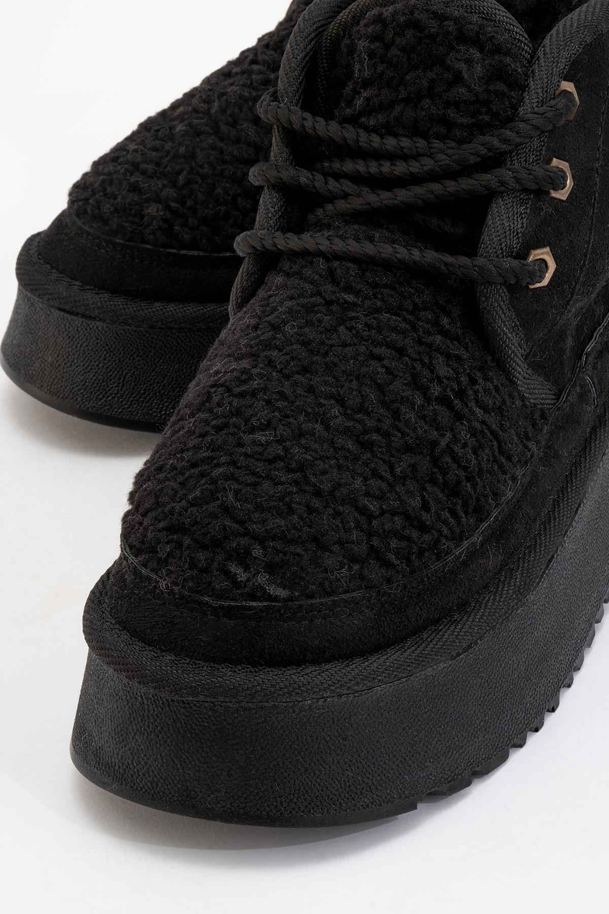 Tyson - Black Lace-Up Platform Sport Boot (Women) - Image 3