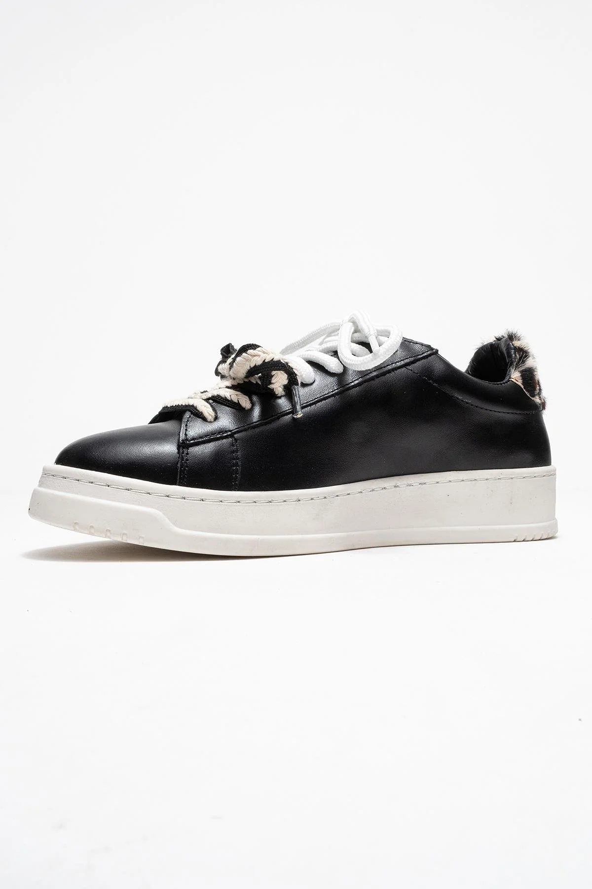 Warron - Black Patterned Genuine Leather Sneaker (Women) - Image 4