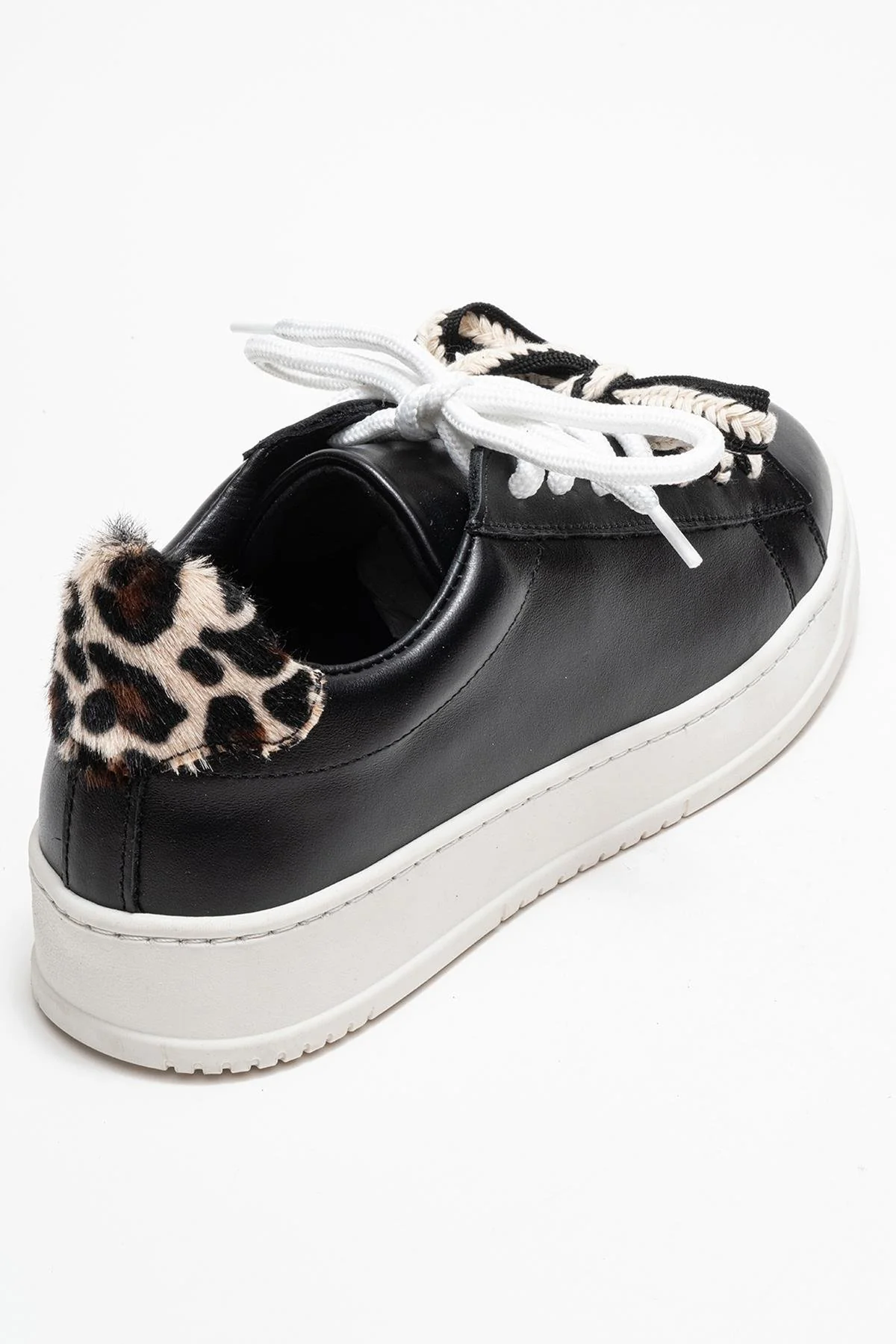 Warron - Black Patterned Genuine Leather Sneaker (Women) - Image 5