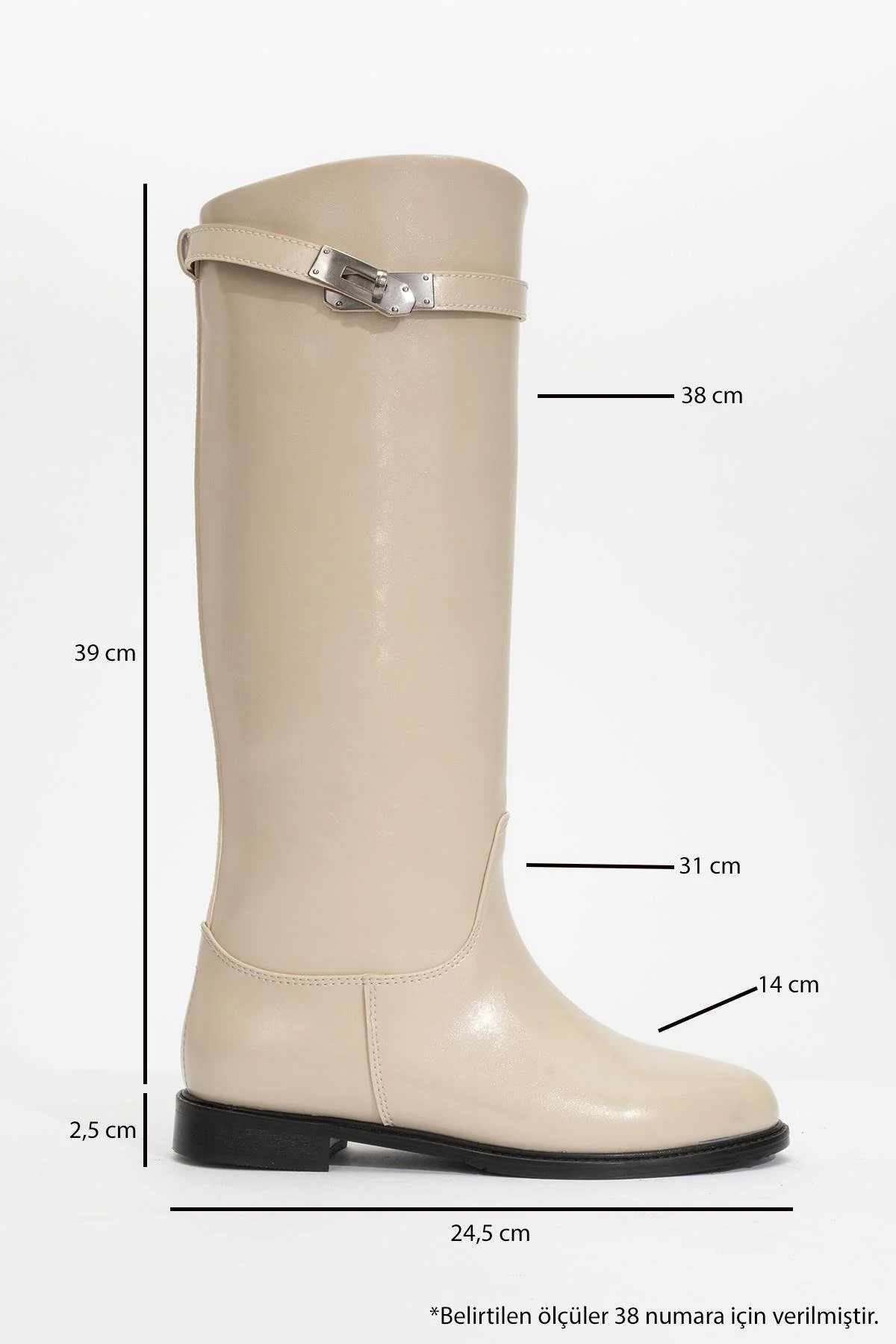 Yoko Beige Riding Boot (Women) - Image 4