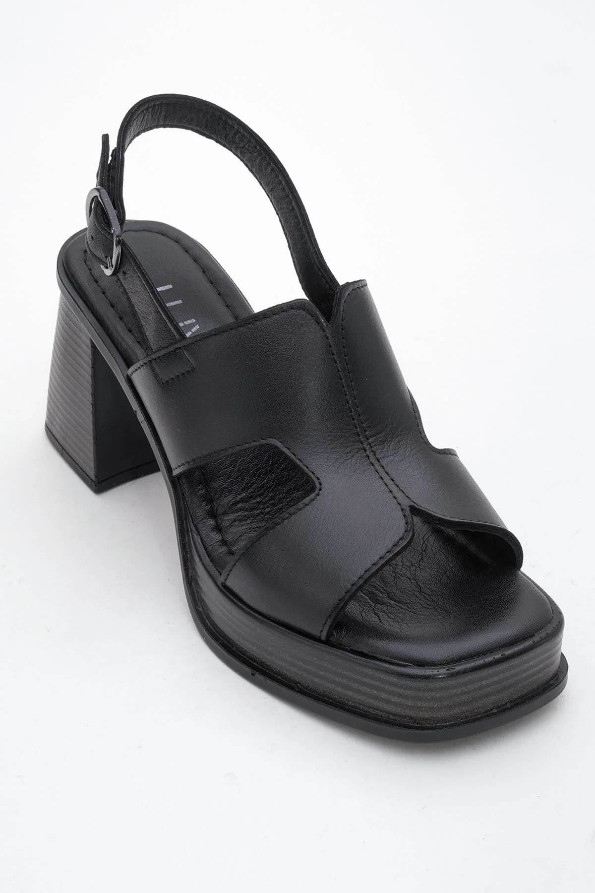 Zennia Black Leather Platform Sandal (Women) - Image 3