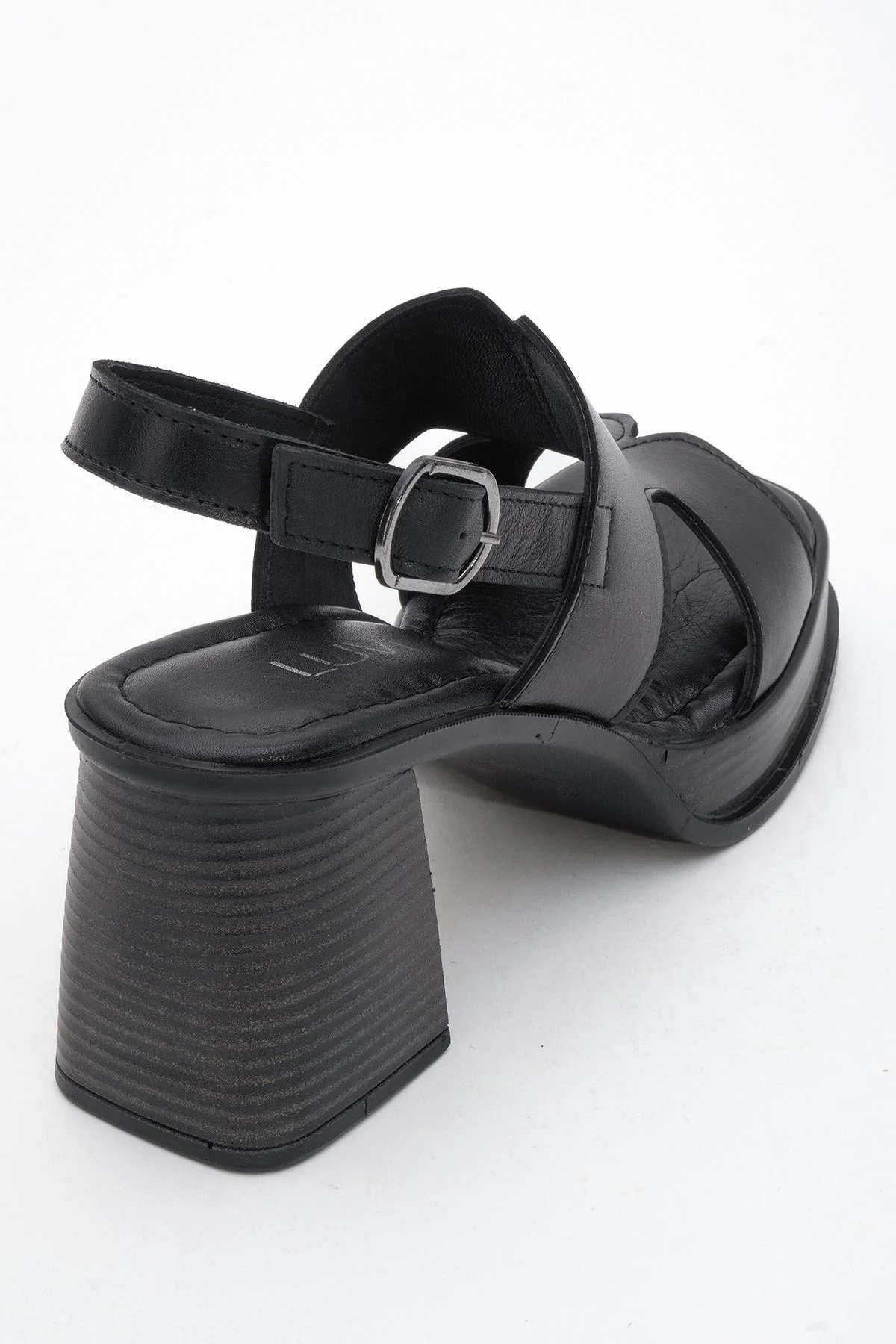 Zennia Black Leather Platform Sandal (Women) - Image 5