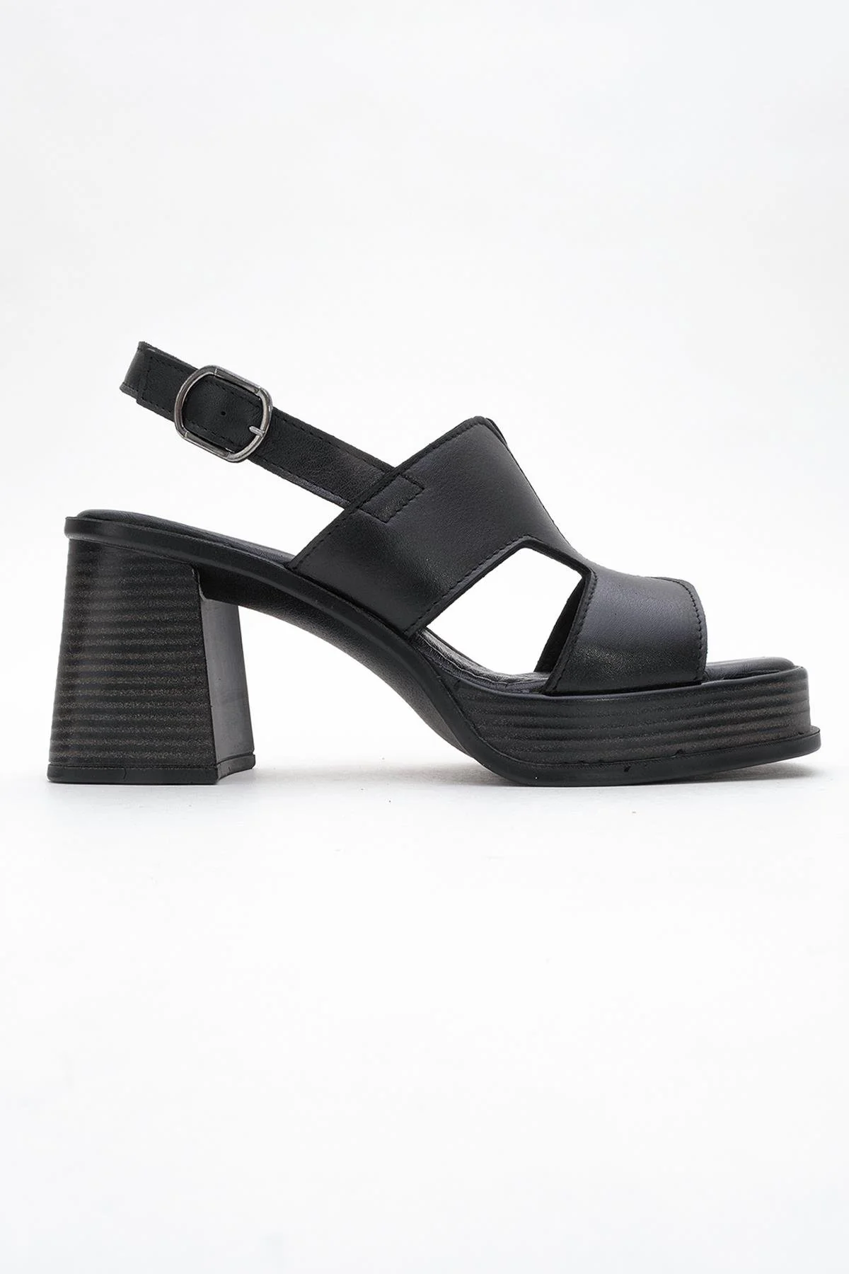 Zennia Black Leather Platform Sandal (Women) - Image 6